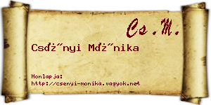 Csényi Mónika névjegykártya