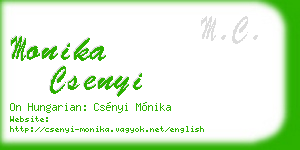 monika csenyi business card
